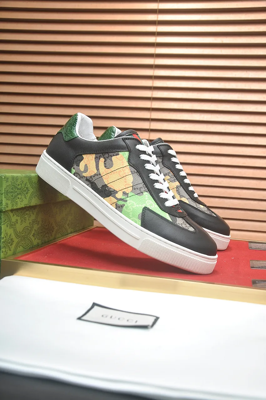 Men's men's shoes💰420💶[GUCCI Gucci] official website 1:1 men's sports shoes are now on the market, using original Gucci fabric + gluten lining, plus the official website original 1:1 comfortable outsole. Fashionable and versatile, super comfortable and breathable. 5 colors available, standard shoe size 38/45 (custom-made sizes 45 are non-refundable)